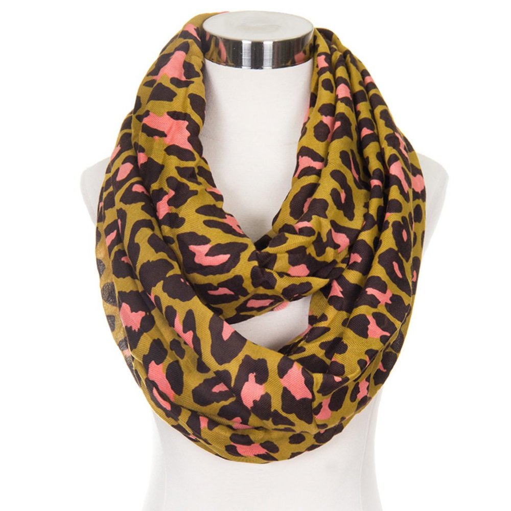 Scarvesme Leopard Pattern Print Infinity Scarf